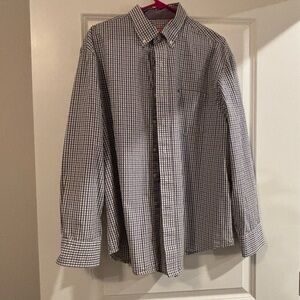 Classic Men's Button-Down Check Shirt - Blue & Lavender